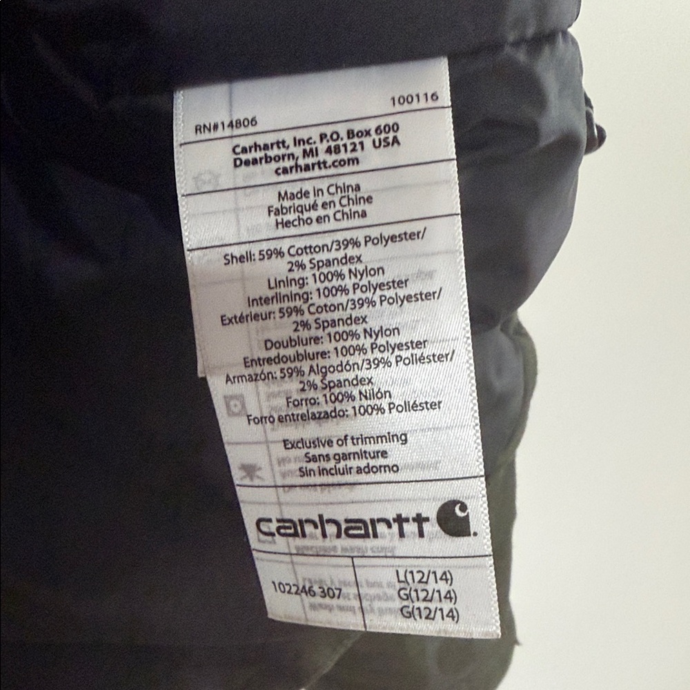 Carhartt Olive Hooded Full Swing Jacket - Picture 4 of 4